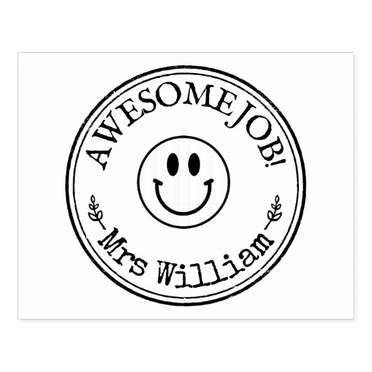 Grote Geweldige baan voor aangestelde leraar Rubberstempel (Afrduk)