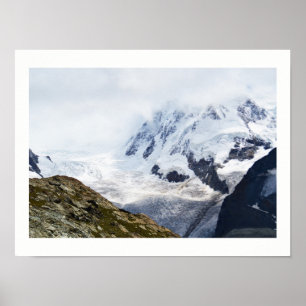 Grote gletsjer in de Zwitserse Alpen Poster