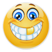 Grote Glimlach Happy Gezicht Lade Knop - SRF (Voorkant)