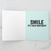 GROTE GLIMLACHENDE KAT OVERSIZED VERJAARDAG KAART (Binnen)