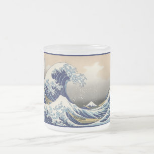 Grote golf bij Kanagawa & berg Fuji Japan Zee Matglas Koffiemok