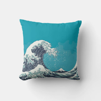 Grote Golf en de  japanse houtdoorsnede Fuji Kussen