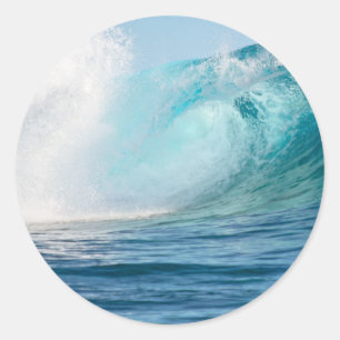 Grote golf in de Stille Oceaan brekende ronde stic Sticker