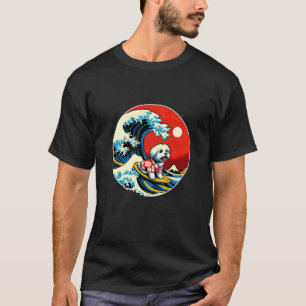 Grote Golf Kanagawa Maltezer Hond Surft T-shirt
