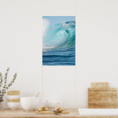Grote golf Pacific ocean verticale poster (Keuken)
