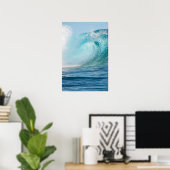 Grote golf Pacific ocean verticale poster (Thuiskantoor)