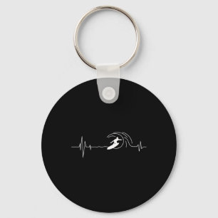 Grote Golf Surfen Hartslag - Surfers Strandliefheb Sleutelhanger