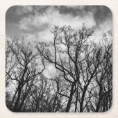 Grote golf van bomen vierkante kartonnen onderzetter (Voorkant)