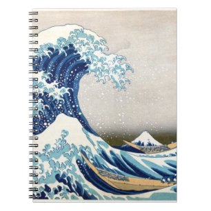 Grote Golf van het Fijne Art. van Kanagawa Hokusai Notitieboek