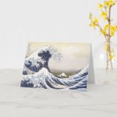 Grote golf van Hokusai Kaart (Gele Bloem)