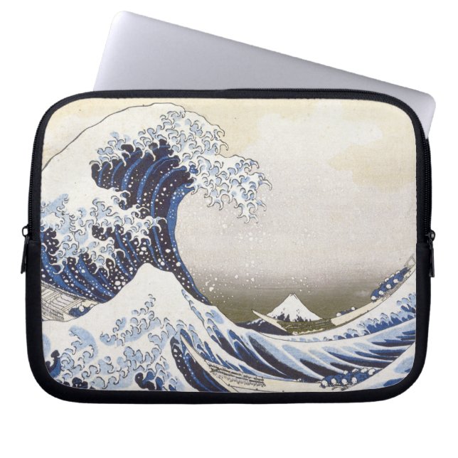Grote golf van Hokusai Laptop Sleeve (Voorkant)