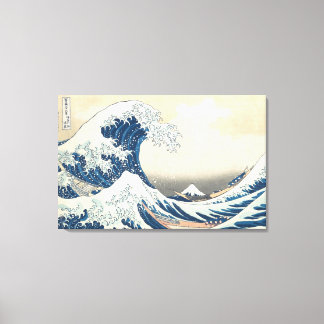 Grote Golf van Kanagawa door Hokusai circa 1831 Canvas Afdruk