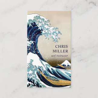 Grote Golf van Kanagawa door Hokusai Surfer Visitekaartje