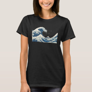 Grote golf van Kanagawa Katsushika Hokusai Surfin T-shirt
