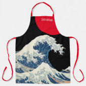 Grote golf van Kanagawa Modern Twist gepersonalise Schort (Voorkant)