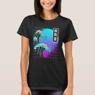 Grote golf van Kanagawa vaporwave esthetische Kanj T-shirt