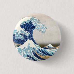 Grote Golf van Vintage Japanse Boete Kanagawa Ronde Button 3,2 Cm