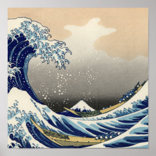 Grote Golf voor Kanagawa & Mount Fuji Japanse Zee Poster