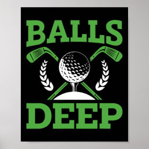 Grote golfgolfer fan golf toernooi dag poster
