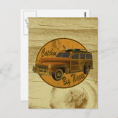 grote golven in het hout briefkaart (Voorkant / Achterkant)