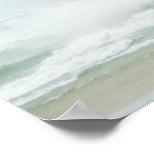 Grote golven op het Poster van het meer van Michig (Hoek)