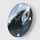 Grote golven surfer grote wandklok klok (Hoek)