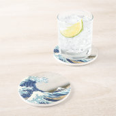 Grote golven van Kanagawa Hokusai Fine Art Zandsteen Onderzetter (Zijkant)