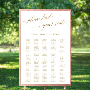 Grote goudkalligrafie met meer dan 200 zitplaatsen poster