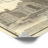 Grote graafschappen en spoorwegen in Texas Poster (Hoek)