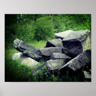 Grote granietstenen natuur poster