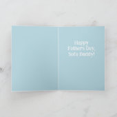 Grote grappige ruige hond Vaderdag kaart voor vade (Binnen)