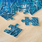 Grote Gray School of Ocean Fish Legpuzzel (Zijkant)