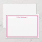 Grote-grens, heldere-roze notitiekaart notitiekaartje (Voorkant / Achterkant)