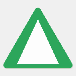 Grote grenzen - Groen alarm Driehoek Sticker