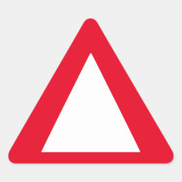 Grote grenzen - rode waarschuwing driehoek sticker