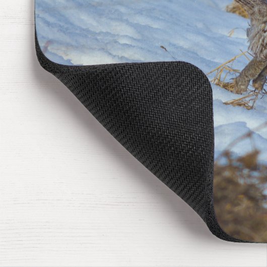 Grote grijze boomgaard en sneeuwwildRaptor Muismat (Hoek)