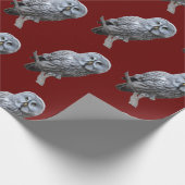 Grote grijze boomkorren cadeaupapier (Hoek)