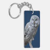 Grote grijze boomkorren sleutelhanger (Voorkant Links)