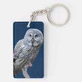 Grote grijze boomkorren sleutelhanger (achterkant)