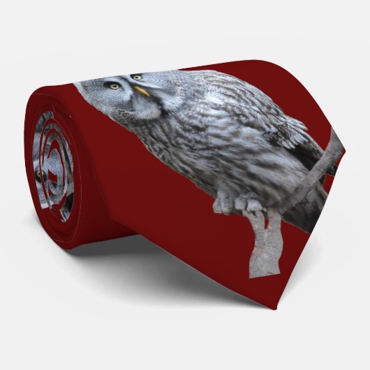 Grote grijze boomkorren stropdas (Opgerold)