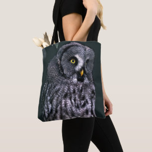 Grote Grijze Uil Halloween Wildlife Kunst Draagtas