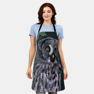 Grote Grijze Uil Halloween Wildlife Kunst Schort