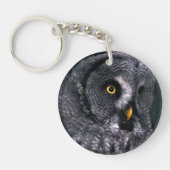 Grote grijze uil sleutelhanger (Voorkant)
