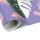 Grote groene bladeren cadeaupapier (Rol Hoek)