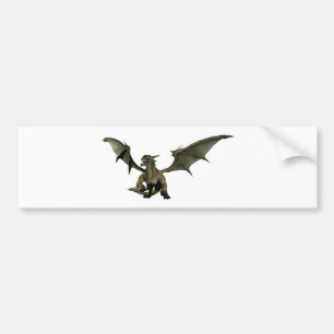 Grote groene draak bumpersticker