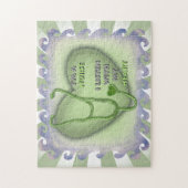Grote groene hart verpleegkundige legpuzzel (Verticaal)