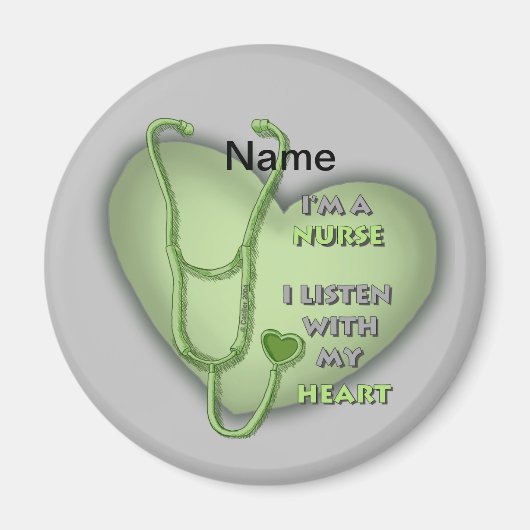 Grote groene hart verpleegkundige magneet (Voorkant)