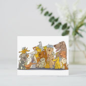 grote groep katten en honden briefkaart (Staand voorkant)
