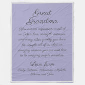 Grote grootmadanboodschap van Kinderen Fleece Deken (Voorkant)