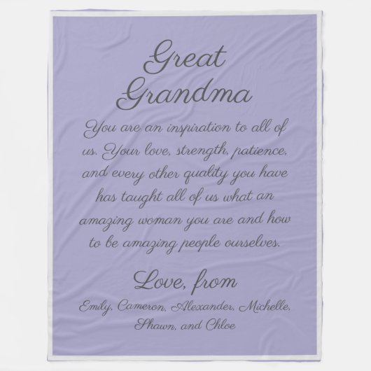 Grote grootmadanboodschap van Kinderen Fleece Deken (Voorkant)